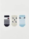 Blue Patterned Baby Boy Slipper Socks 3-Pack