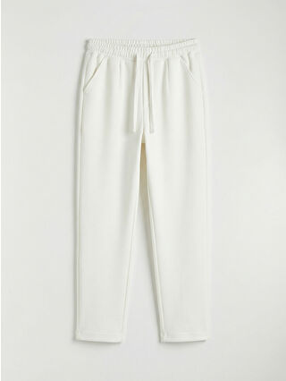 Beige Elastic Waist Boys' Sweatpants
