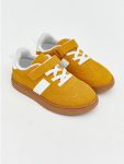 Yellow Lace and Velcro Baby Boy Sneakers