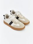 Beige Lace-Up and Velcro Baby Boy Sports Shoes