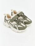 Olive Green Lace-Up and Hook & Loop Boys' Baby Sneakers