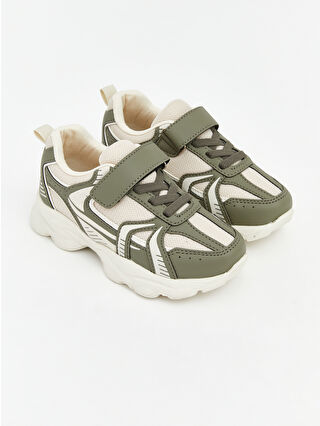 Olive Green Lace-Up and Hook & Loop Boys' Baby Sneakers