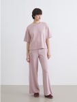 Pink Elastic Waist Soft Touch Women's Sweatpants