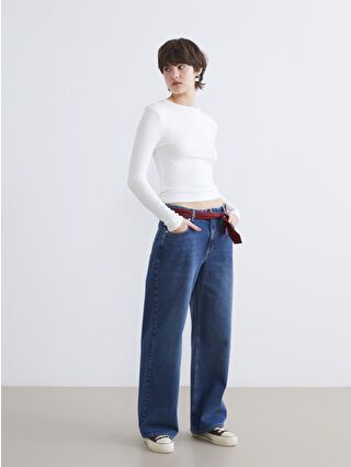 Blue Wideleg Women's Jeans