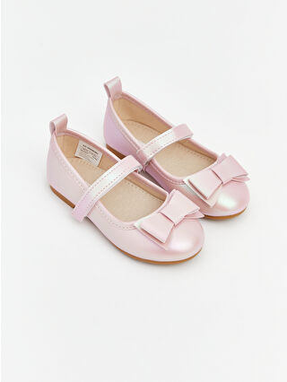 Pink Bow Detail Girl's Baby Ballet Flats