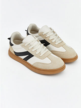 Beige Laced Boys' Sports Shoes