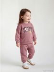 Pink Minnie Mouse Print Baby Girl Sweatshirt and Sweatpants Set