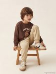Brown Printed Boys' Baby Sweatshirt