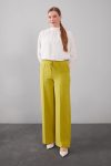 Elastic Waist Rib-Stitched Trousers