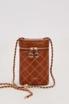 Coffee Cylinder Quilted Shoulder Bag