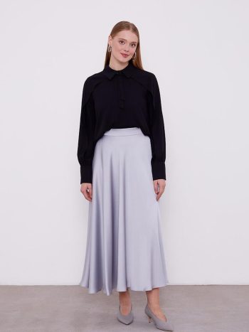 Black Collar Stone Detail Blouse