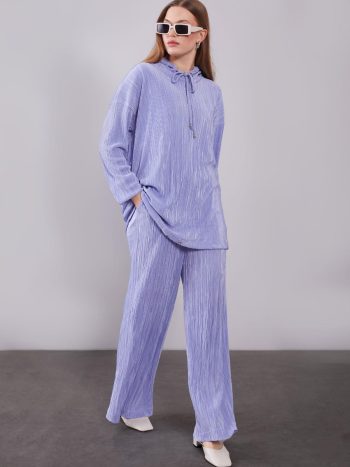 Lila Hooded Drawstring Detail Two-Piece Set