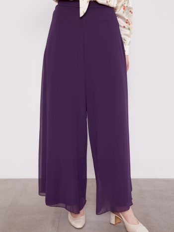 Murdum Wide-Leg Chiffon Pants