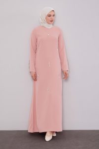 Powder Stone Embellishment Detailed Dress