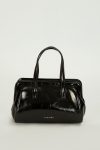 Black Zipper Closure Detail Handbag