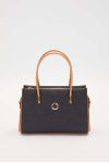 Black Fabric-Look Handbag