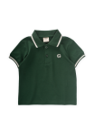 Embroidered Polo Collar T-Shirt 2-10 Years Old Khaki Green