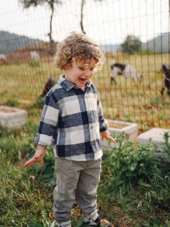 Lumberjack Shirt 1-9 Years Navy Blue Gray Plaid