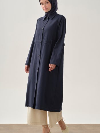 Back Detail Pullover - Navy Blue