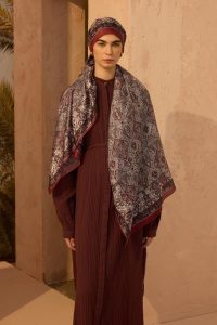 Soft Voile Silk Scarf in Red