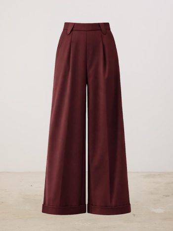 Burgundy Triangle-Bridge Pants