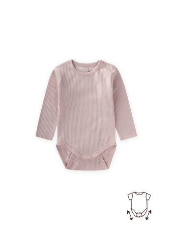 Stretchy Baby Bodysuit 0-2 Years Powder Pink