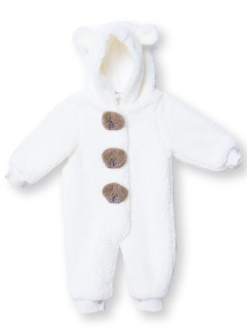 بدلة ميديمود للأولاد الرضع من ويل سوفت بدون قدمين مع طباعة حيوانات وسحاب وقبعة وأكمام طويلة وسيقان طويلة