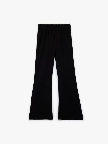 Girls' Crinkle Fabric Elastic Waist Spanish Flare Pants