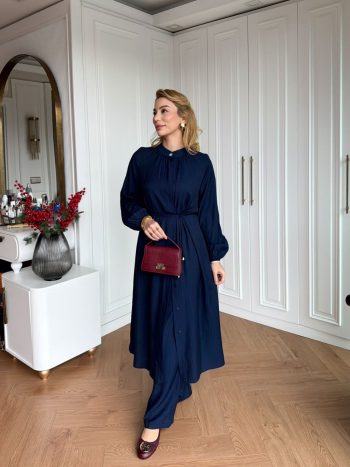 Idil Navy Blue Pantsuit