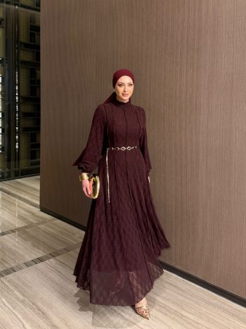 İlknur Elbise Mürdüm