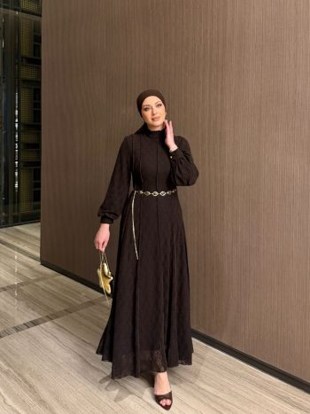 Ilknur Bitter Coffee Dress