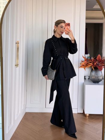 Serra Black Pantsuit