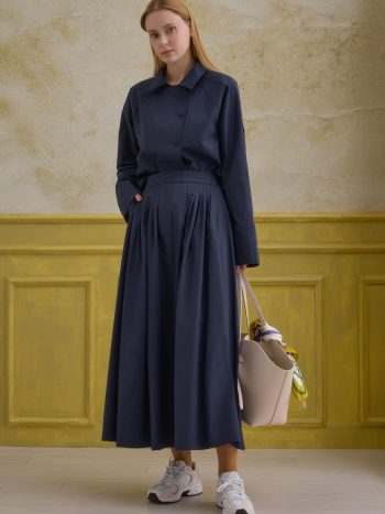 100% Cotton Skirt Navy Blue