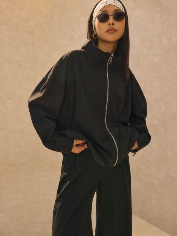 Black High-Neck Tracksuit