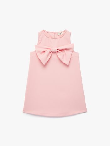 Bow-Tie Sleeveless Bicycle Collar Jelly Dress