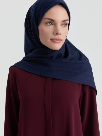 وشاح إفسون جاكار الطبيعي - الأزرق الداكن