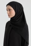 Efsun Jakarlı Natural Eşarp - Siyah
