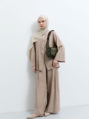 Single-Button Suit Set - Hazelnut