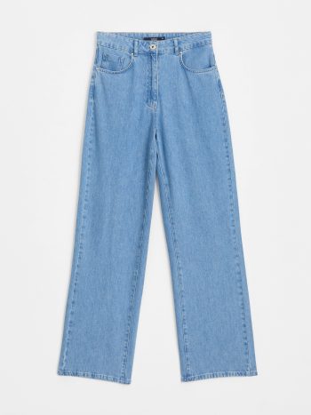 Spor Dikişli Denim Pantolon - Mavi