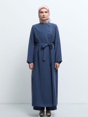 Side Button Detail Set - Navy Blue