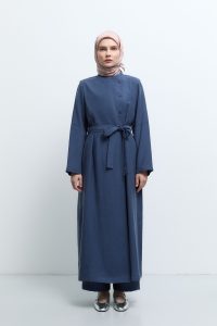 Yan Düğme Detaylı Takım - Lacivert