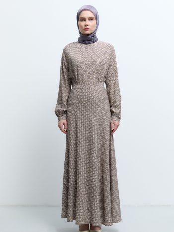 تنورة صغيرة بنقش هندسي - بنفسجي