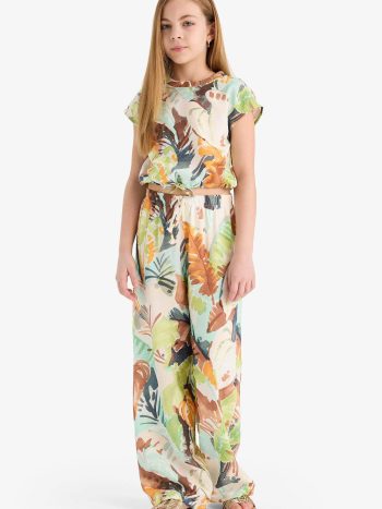 Girls' Patterned Palazzo Wide-Leg Pants