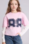 Patterned Jersey T-Shirt for Girls
