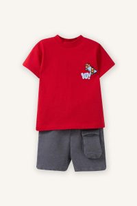 Skateboard Print 2-Piece Set for Baby Boys