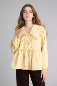 Tie-Front Poplin Shirt Tunic