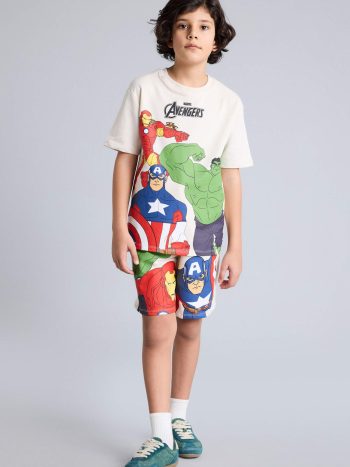 Marvel Avengers T-Shirt & Shorts 2-Piece Set for Boys