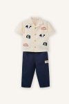 Animal Print Cotton 2-Piece Set for Baby Boy