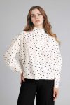 %100 Pamuk Puantiyeli Poplin Tunik