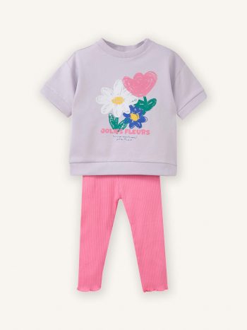 2-Piece T-Shirt & Leggings Set for Baby Girls